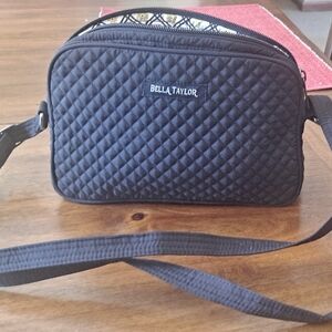Bella Taylor Black Quilted Crossbody Bag